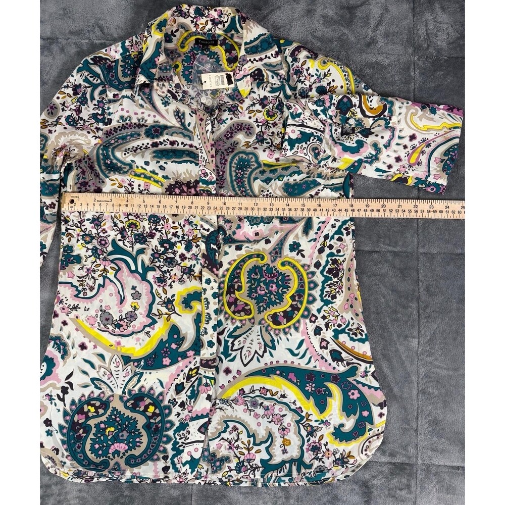 Talbots Button Up Top Size Small Lightweight Whit… - image 6